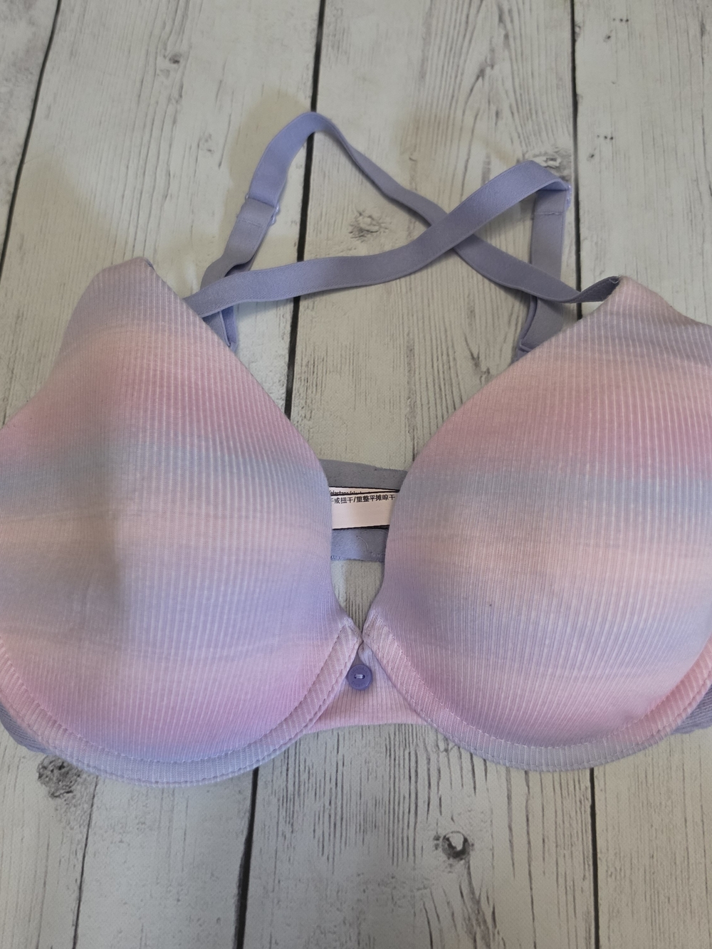 Victoria's Secret Pastel Ombre T-Shirt Bra - Lavender & Pink 32 DD
